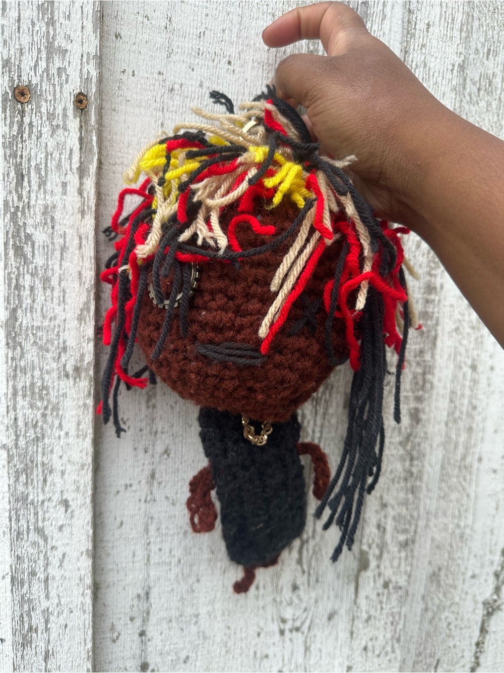 Handmade Custom Crocheted Doll Keychain